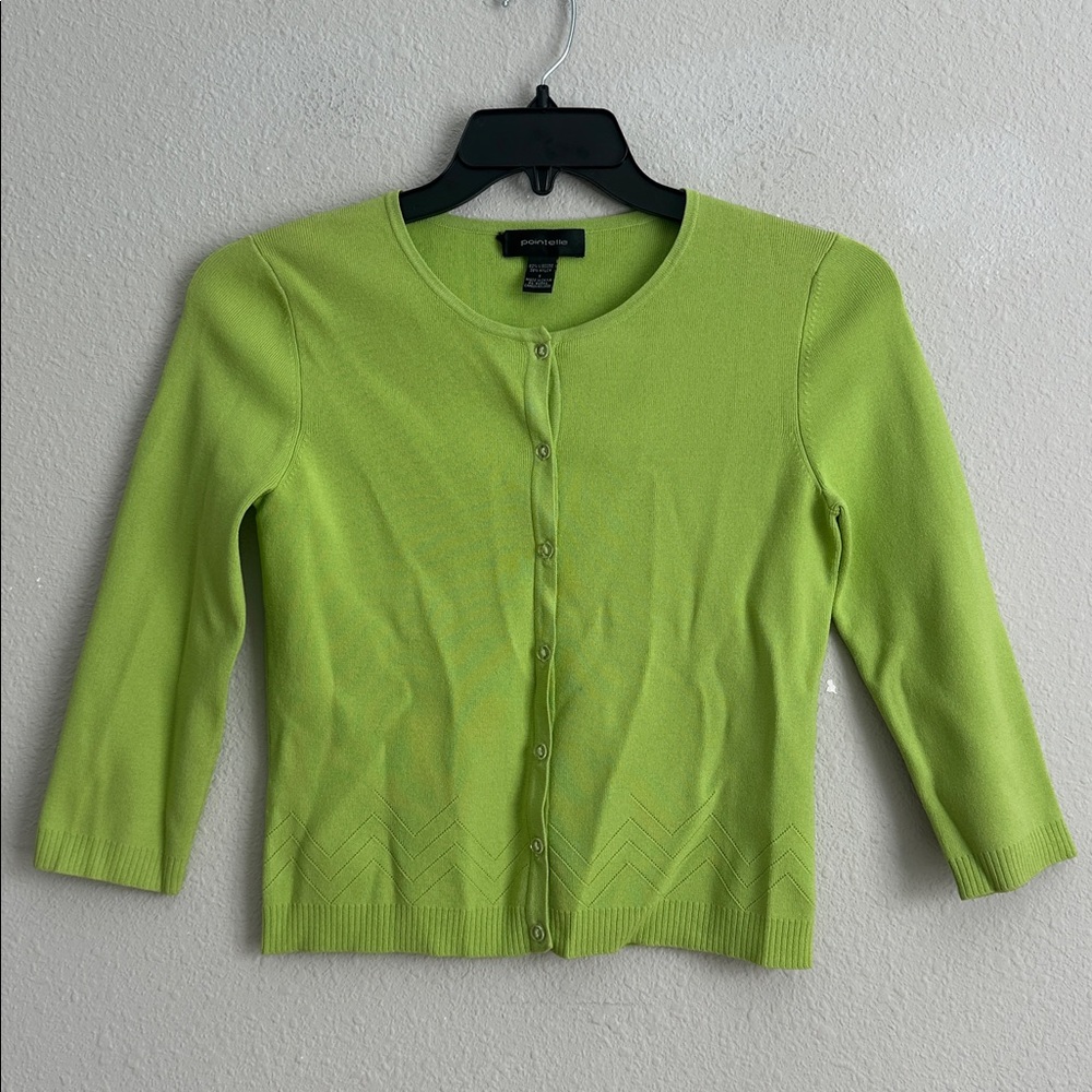 Womens Pointelle cardigan small
